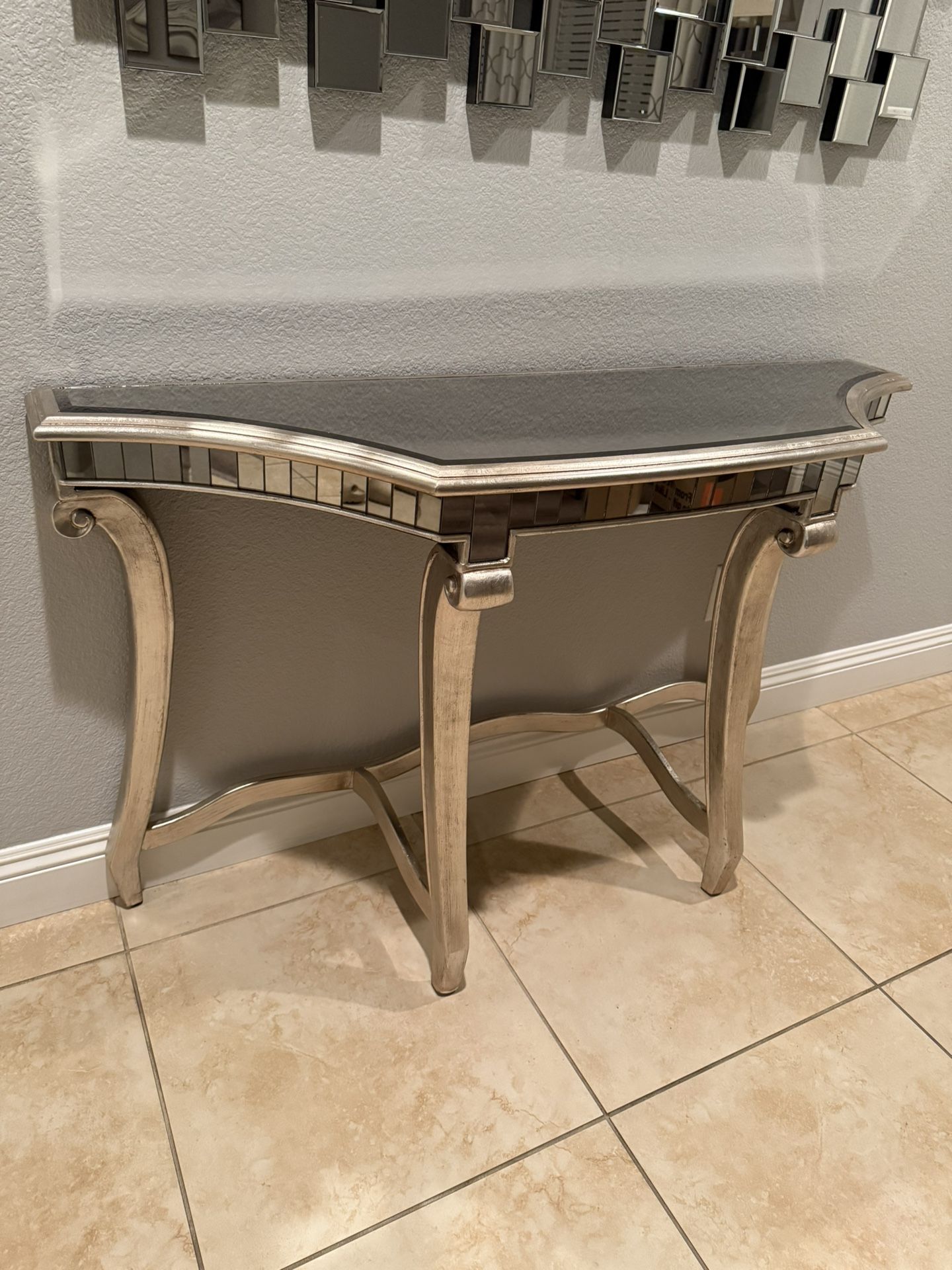 Mirrored Accent Console Table