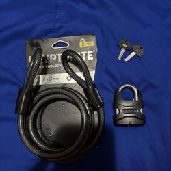 Kryptonite Double Loop Cable & Padlock Bicycle Lock