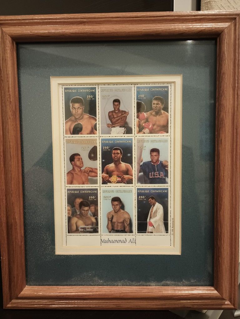 Mohammed Ali Stamp Portrait.
