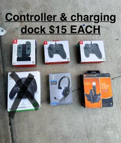 Controllers & charging docks $15 EACH