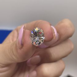 5 Carat Oval Moissanite Diamond Loose Stone For Engagement Ring