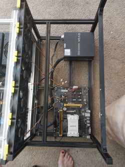 2 complete mining Rigs (No GPU's) + PSUs + Risers