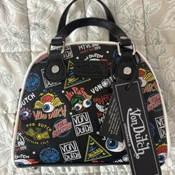 NWT Von Dutch Bowler Bag Crossbody