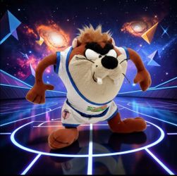 1996 McDonald’s Space Jam 8" Tasmanian Devil (TAZ) Looney Tunes Plush Toy Promo. This is a vintage 1996 McDonald's "Space Jam" plush toy featuring the
