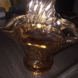 Carnival Glass Basket 