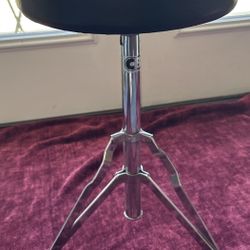 CB Adjustable Collapsible Drum Stool Throne Padded Seat Double Braced Legs