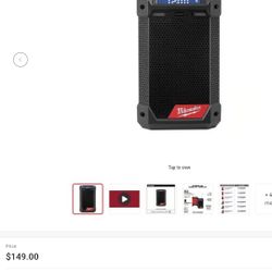 M12 Milwaukee Bluetooth Radio