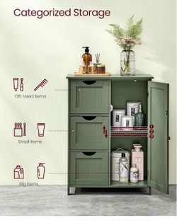 Bathroom Floor Storage Cabinet,