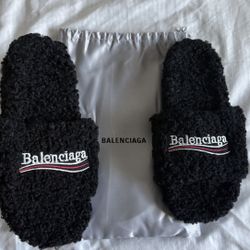 Balenciaga Fur Slides