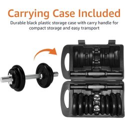 NEw~Dumb Bells With Carrying Case~NEW