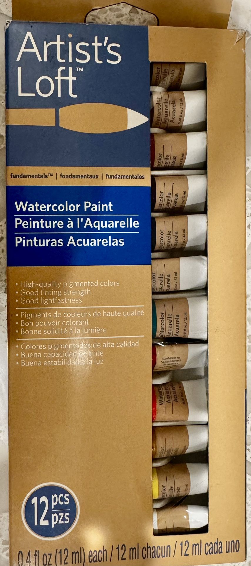 Artist’s Loft Watercolor Paint Set – 12 Colors