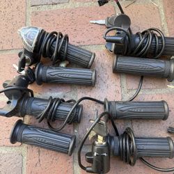 New Electric Bike Scooter Throttle Grip Set with Key & Battery Indicator 48v