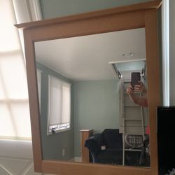 Bath Mirror And Medicine Cabinet Set