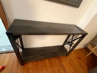 Industrial Wood and Metal Console Table