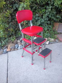 Vintage  Step Stool Costco Red
