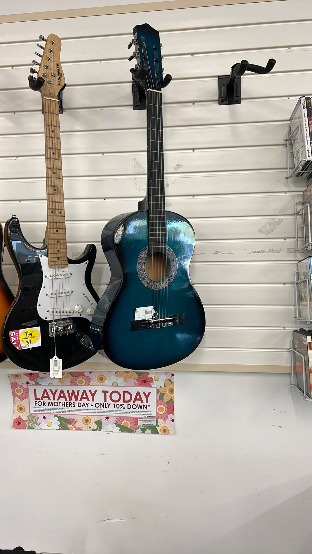 Blue Acoustic Guitar