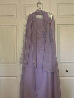 Lavender Formal Gown with Shawl