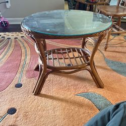 Rattan End Table