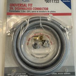 Eastman 0011722 5-ft 3/8-in Inlet, Outlet Stainless Steel Dishwasher Connector