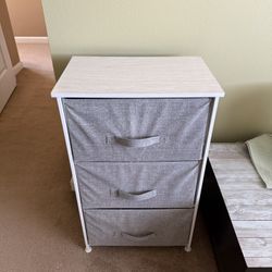 Storage Dresser Tower Unit with 3 Removable Fabric Drawers