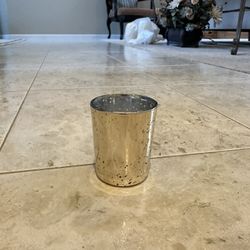 Gold Mercury Glass Votives With Battery Operated Tealight Candles