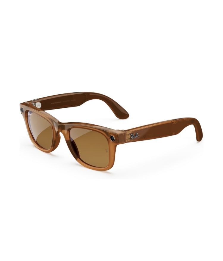Meta Ray-Ban AI Smart Glasses - Limited Edition Caramel Brown Polarized - Large