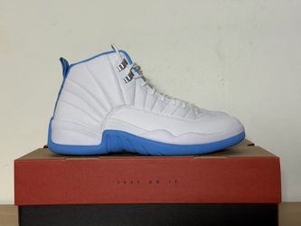 Nike Air Jordan 12 Retro Melo White University Blue UNC Sneakers CT8013-112 Men's Size 11 Worn 1x Casually