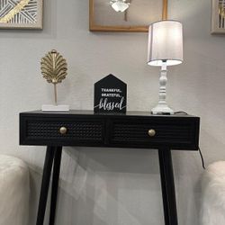 Black Wooden Console Table