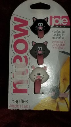 Cat Bag Ties-3 pack (*Seals any type bag closed: cereal, chips, pet food, etc)
