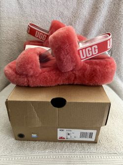 New🙋‍♀️Ugg Slippers Size 6 Color Coral 🪸 Authentic 100% For Woman’s 