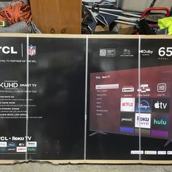TCL 65” ROLU TV New In Box