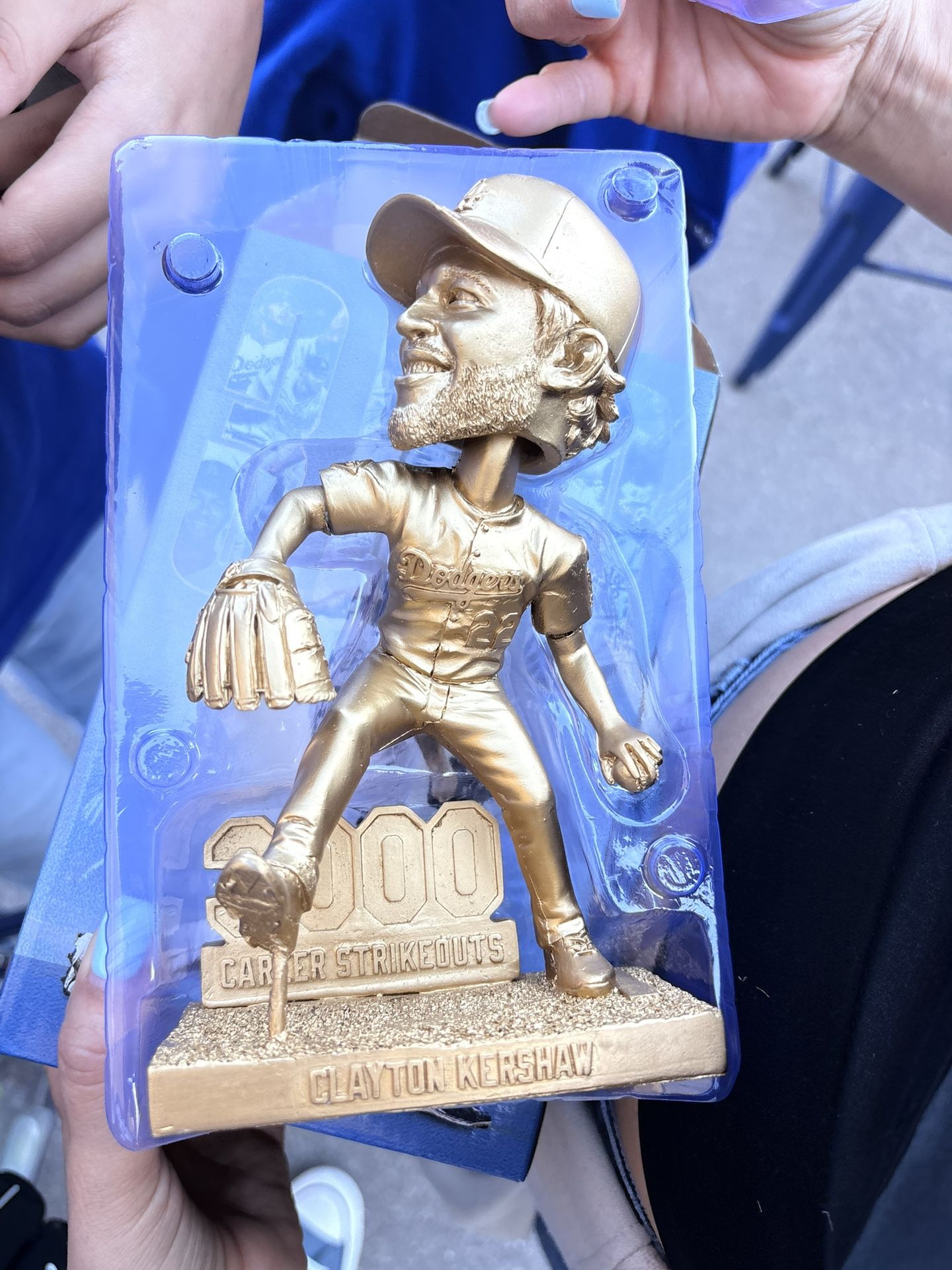 🔥 Rare Clayton Kershaw 3000 Strikeouts GOLD Bobblehead – Limited Edition – Mint in Box 🔥