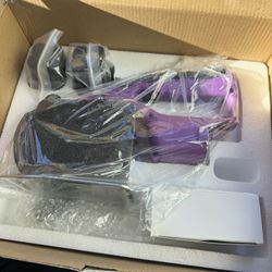 BAOSHISHAN Cordless Electric Fabric Cutter - 100mm Rotary Blade - Purple - NEW