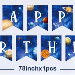 Birthday Banner - Space 