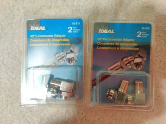 CHEAP! 4x Ideal 90° F-Connector Adapters (2 Packs of 2)