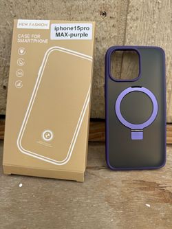 iPhone 15 and 16 pro max case purple and black