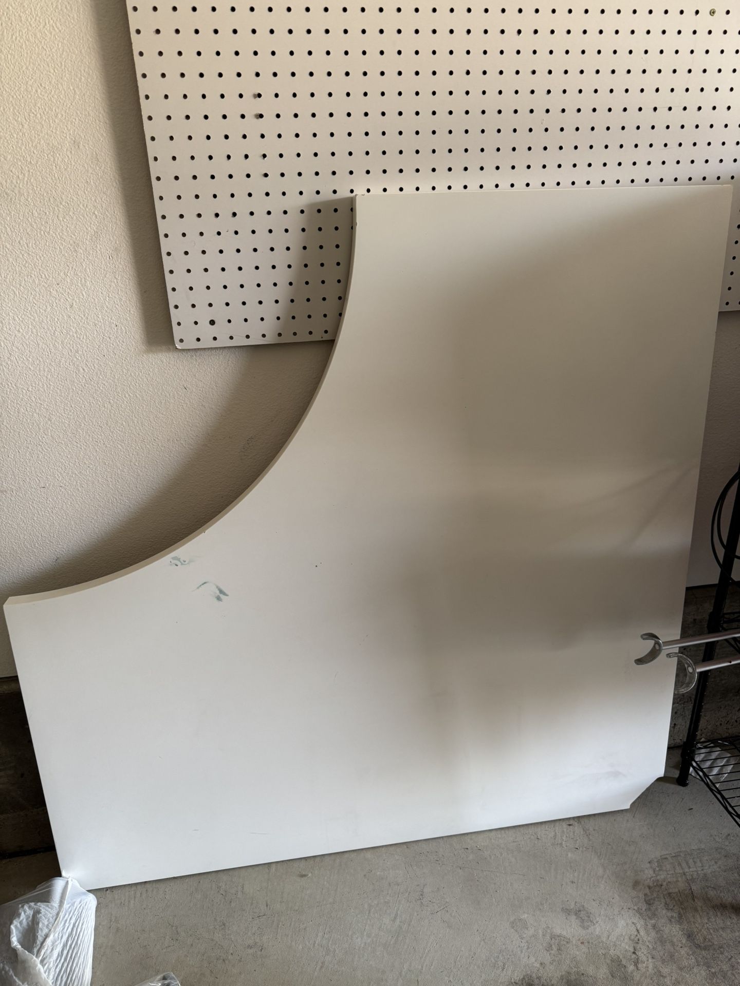 FREE IKEA White Corner Desk Top W/ Gray Legs Included
