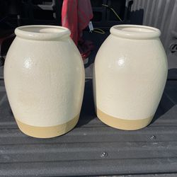 Two Matching Pottery Vases
