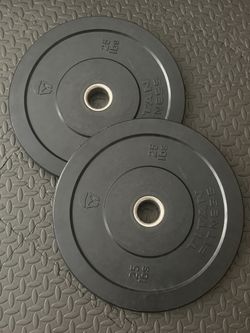 Titan Fitness 25 lb Olympic Bumper Plates — Pair, 50 lb total
