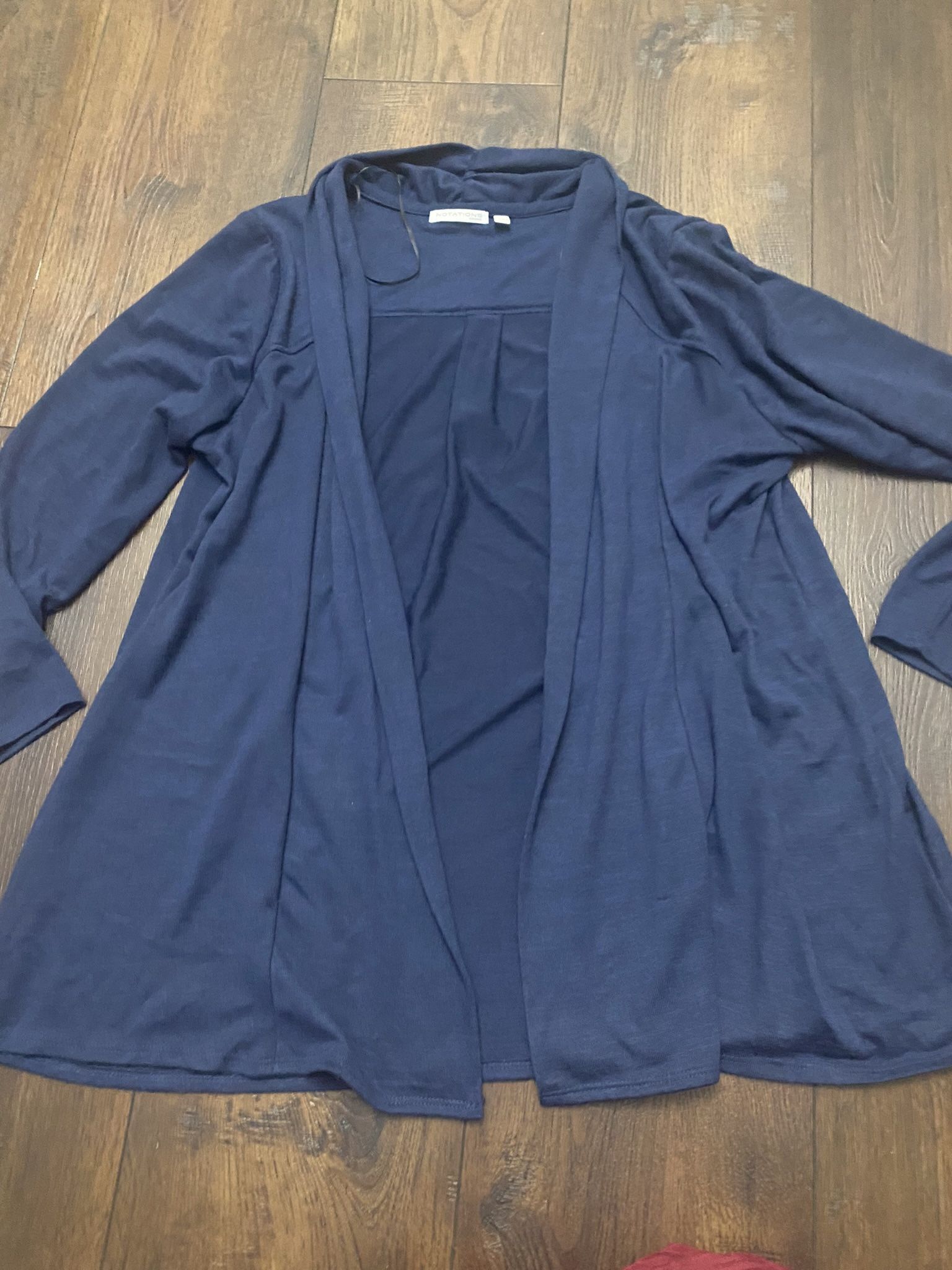 WomNs Navy Blue Cardigan Size 2x By Notations #15