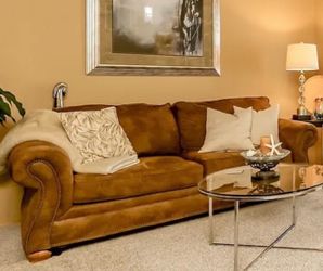 FREE microfiber brown sofa