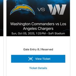 Los Angeles Chargers vs Washington Commanders 