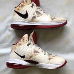 Nike Air Max Zoom Lebron James 828 Size 10.5 Shoes Have Yellow Areas Due To Age 2010 Shoes Still Have Overall Good Condition 