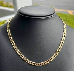 Jewelry 14k solid yellow gold Mariner link chain necklace 20.00” 6.00mm