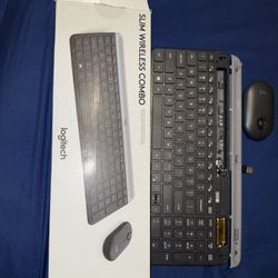Logitech Slim Wireless Keyboard/mouse Combo Usb Input Only 