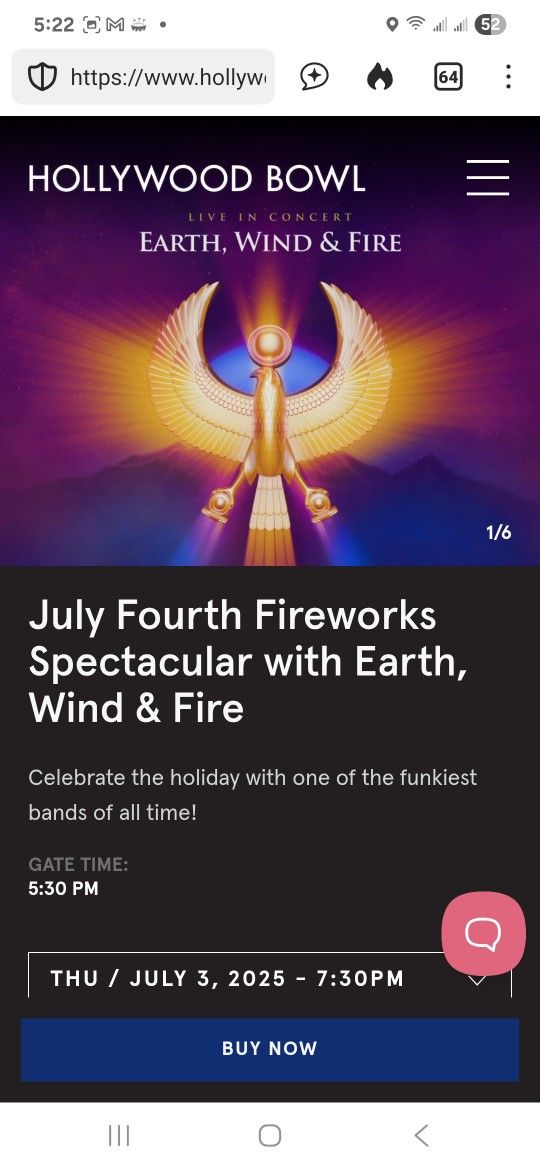 Earth Wind And Fire Hollywood Bowl Tickets
