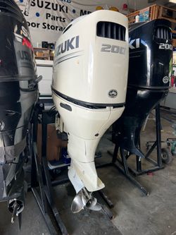 200hp Suzuki Outboard - LOW HOURS & WHITE