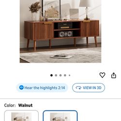 Walnut Wood Entertainment Center