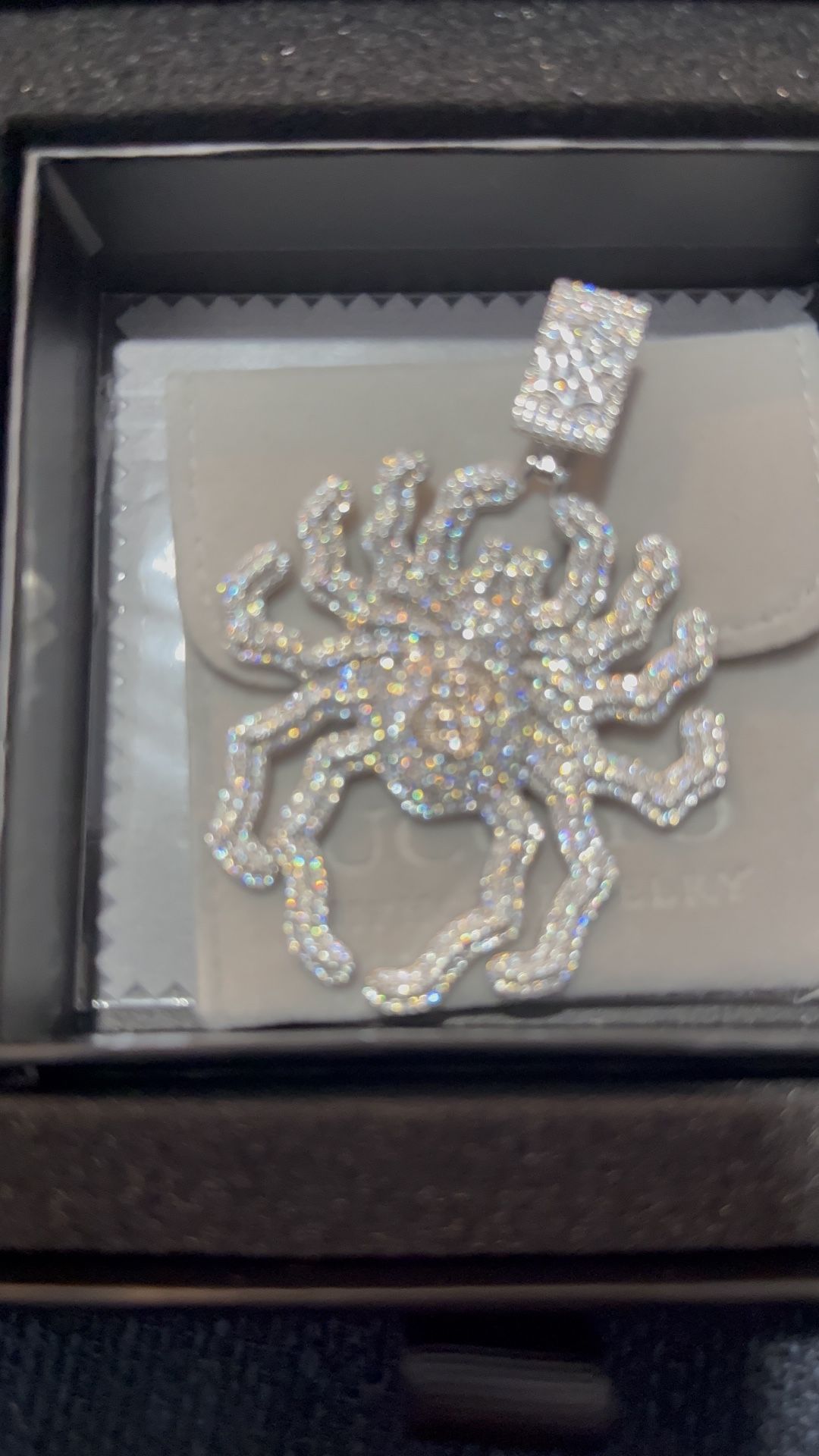 Vvs Moisanite Spider Pendant