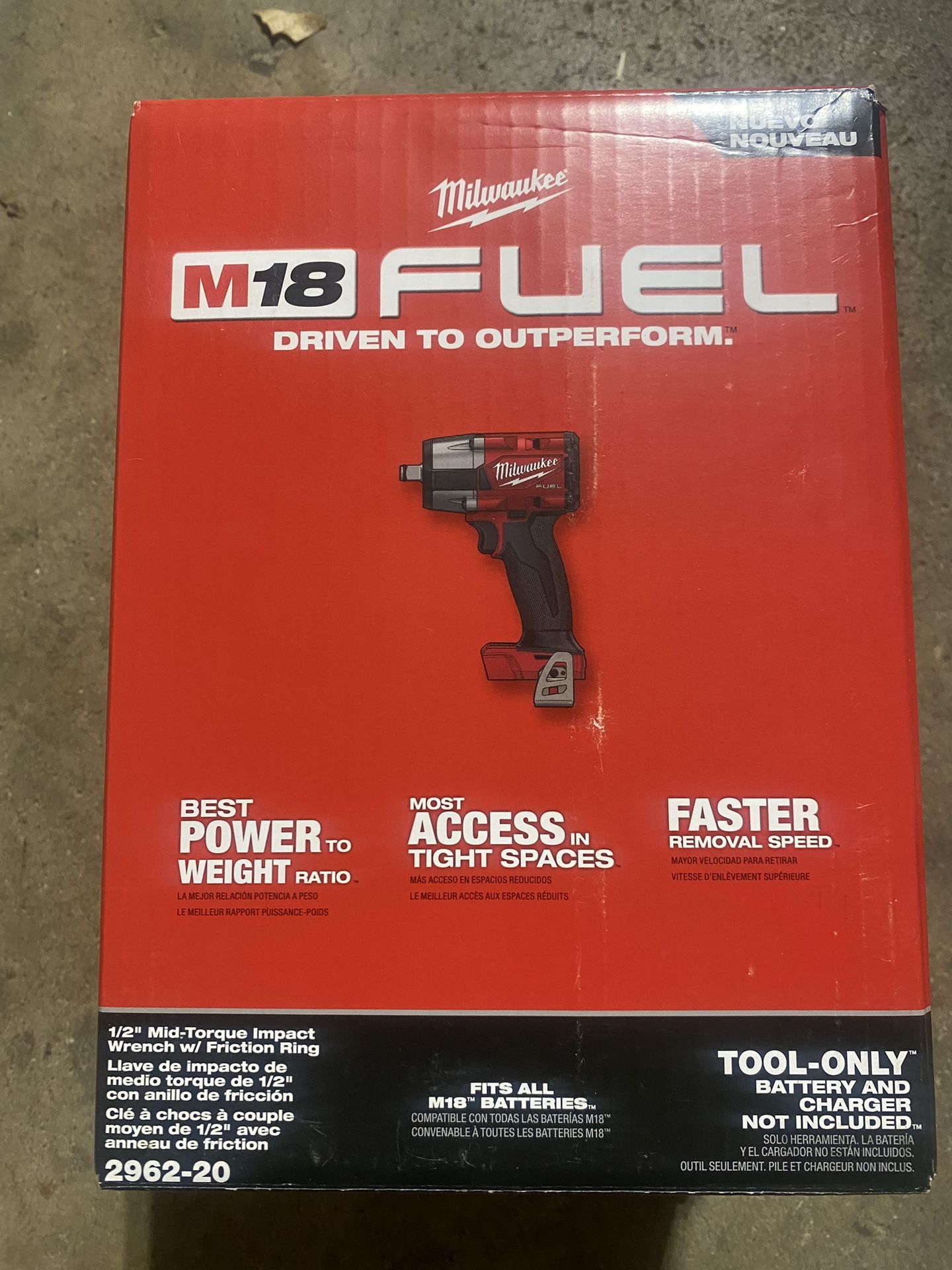 Milwaukee 1/2” Mid - Torque Impact wrench